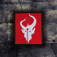 悪魔ホーン刺繍パッチエアガンアイロンパッチアニメフックと